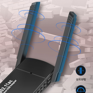 Беспроводной USB 1300 Мбит/с двойной 5Dbi антенны 5G/2,4G WiFi Настольный компьютер сетевой адаптер для настольного ПК ноутбука