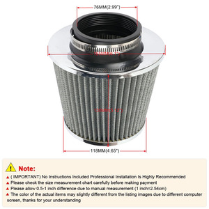 3inch Racing Car <span class=keywords><strong>Air</strong></span> Flow ô tô trang bị lại bụi máy lọc không khí Lọc Cleaner Cone <span class=keywords><strong>Air</strong></span> intake Lọc - Product Image 6