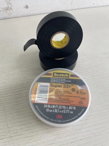 3m超级33 + 聚氯乙烯0.18毫米工厂定制黑色橡胶绝缘电气应用乙烯基电工胶带