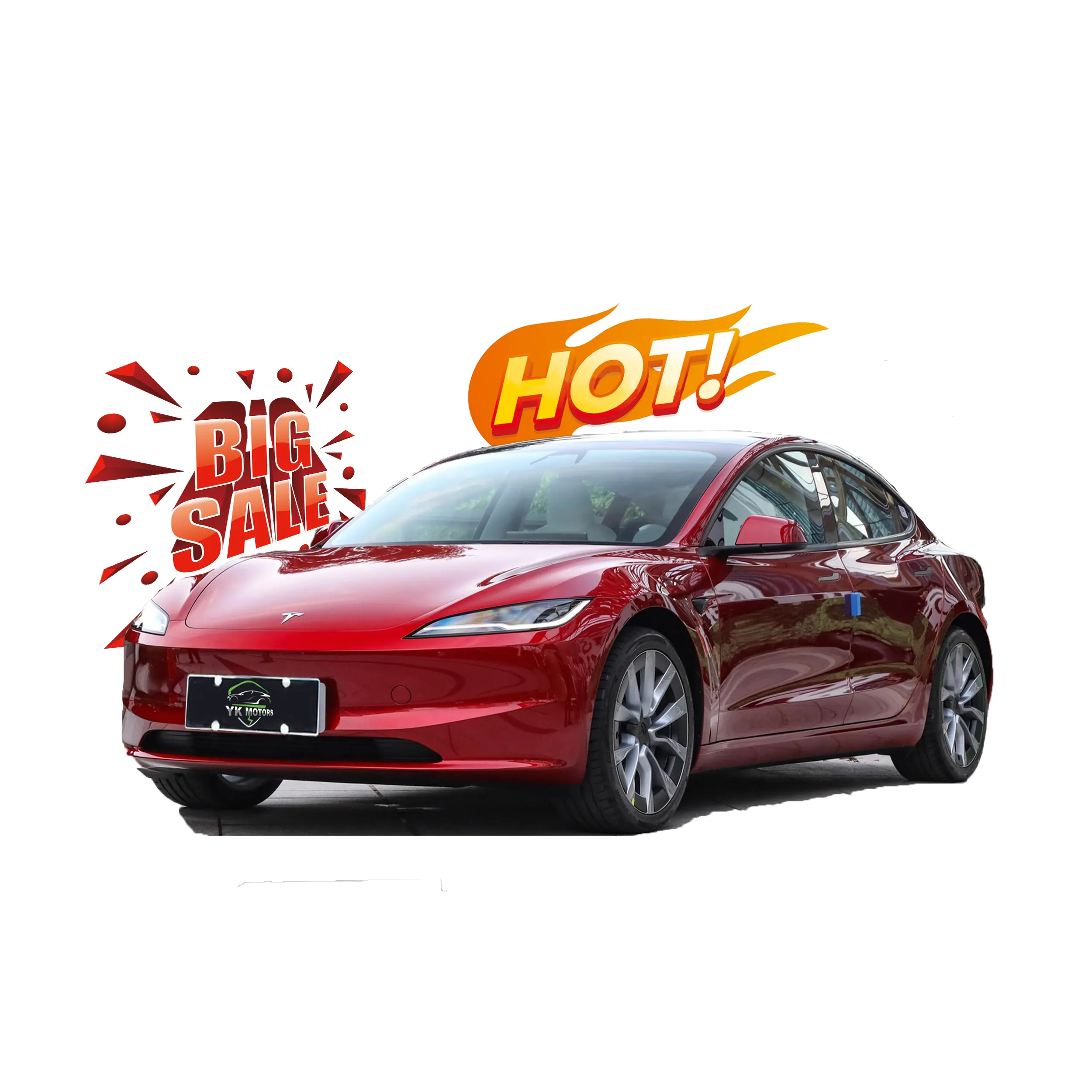 YK MOTORS Buy Hot Selling New Energy Vehicles 4-door 5-seater sedan Tesla Model 3 Long Range 606KM Car Electric For Adults