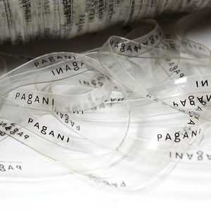 Factory Supply Swimwear Accessory <strong>Custom</strong> logo <strong>Printed</strong> Hanger Loop Tape clear <strong>Elastic</strong> Mobilon Tpu Band for Medical Garments