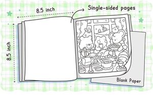 Su renk kağıt kapağı için 48 sayfa sevimli rahat boyama boyama kitabı - Product Image 3