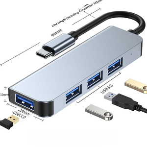 4-in-1 Small Mobile Portable Type c Hub 4-in-1 3.0usb <strong>Lightning</strong> Port to Usb <strong>Adapter</strong> Laptop Docking Station USB-C Hub - Product Image 1