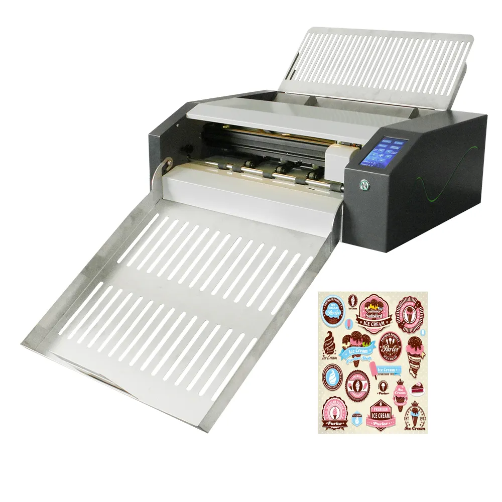Colorking masaüstü küçük dijital yarım döner kalıp kesim Sticker levha etiket kesme makinesi kağıt işleme makineleri