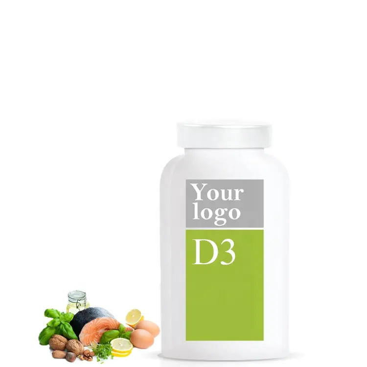 Suplementos personalizados de Faitury, vitamina vegana D3 500mg, vitamina D3 5000, cápsulas de vitamina D3
