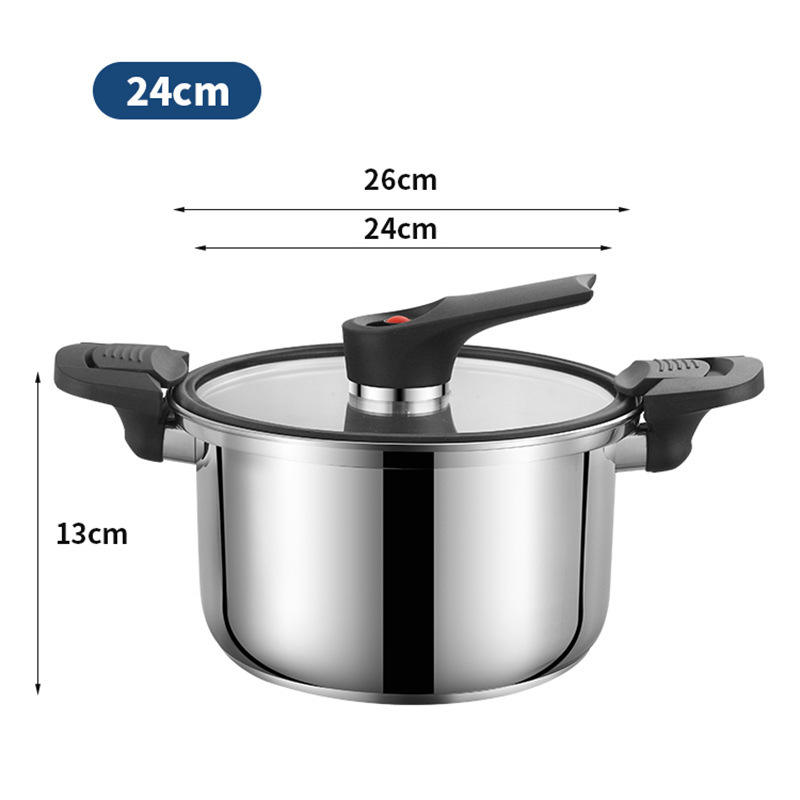 Silver Stainless steel pressure cooker-24cm inner