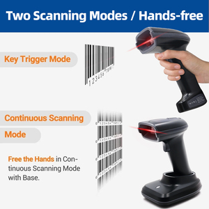 Bluetooth QR Barcode <strong>Scanner</strong> 2000mAh Wireless 1D 2D <strong>Bar</strong> <strong>Code</strong> <strong>Scanner</strong> <strong>with</strong> Charging Stand for Store POS Computer iPhone <strong>Android</strong> - Product Image 3