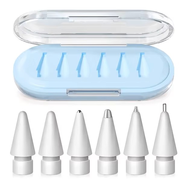Pack of 6 Blue (5silver 1 white nibs)