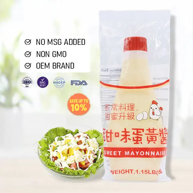 Pasokan Botol Salad Kekuatan Jepang Saus Mayonnaise