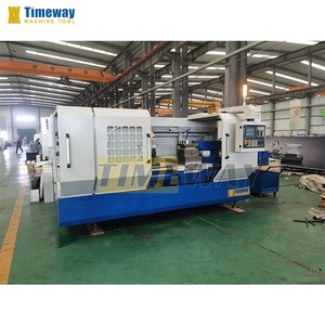 Torno de roscado de tubos CNC de alta calidad, torno de campo de aceite de doble husillo para torneado de tuberías, máquina de torno de Control FANUC para Metal - Product Image 3