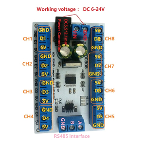 R4DCB08 ELETECHSUP 8Channels Ds18b20 Rs485 Modbus Rtu <strong>Temperature</strong> <strong>Control</strong> <strong>Sensor</strong> Remote Digital Module PLC R4DCB08 R4DCB08+TB436 - Product Image 4