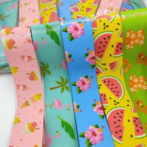 Banda elástica de punto con estampado personalizado, nuevo estilo, correas personalizadas coloridas para textiles para el hogar, accesorios de ropa - Product Image 1