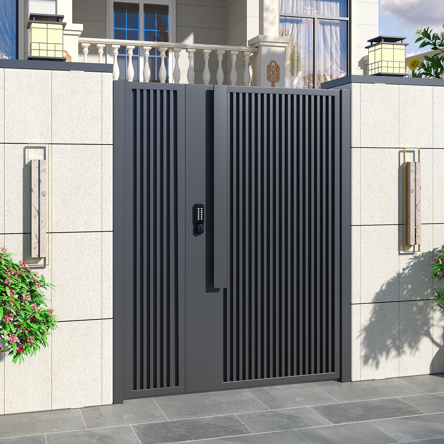 1.8 meters high and 1 meter wide stainless steel door