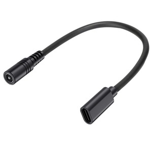 DC電源ケーブル0.25m 22AWG 3A USB C to 5521 55*21コンピュータ & カメラ用編組シールド付き高速充電 - Product Image 2