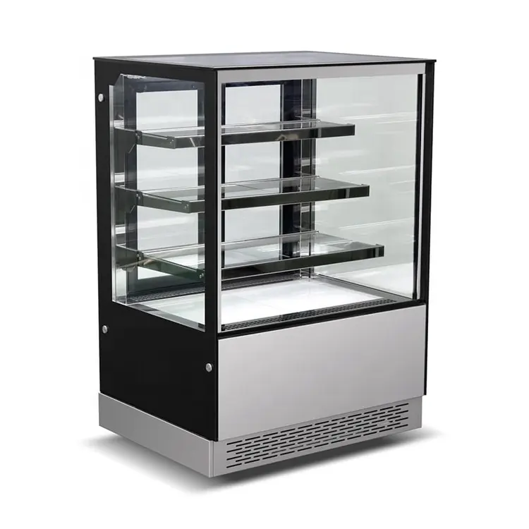 Nuovo Quadrato di Vetro Cuocere Cafe Utilizzato Torta di Commercio Display Frigorifero Gabinetto di Torta Vetrina Chiller