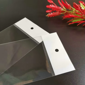 Customized Printing Clear Self Adhesive Hanging <strong>Header</strong> Plastic <strong>Bag</strong> OPP <strong>CPP</strong> PP PE Cellophane Sock Craft Notebook Packaging <strong>Bag</strong> - Product Image 4