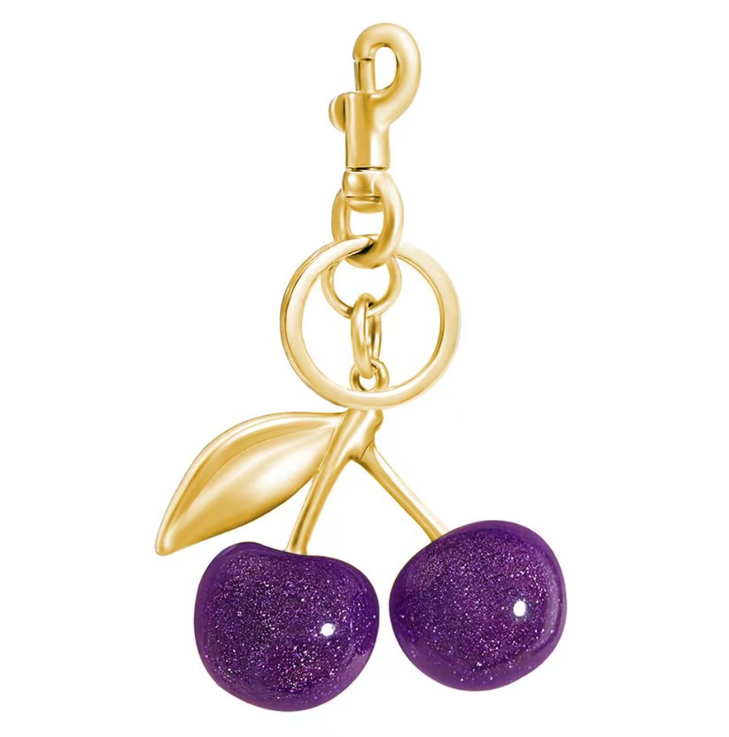 Tige d'or violet-21cm-1 cercle