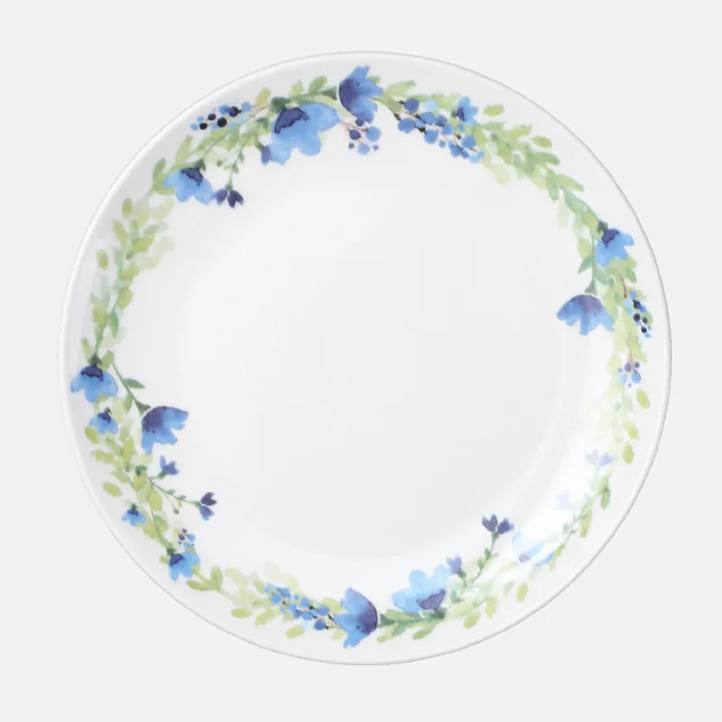 Platos de porcelana redondos de diseño creativo, calcomanías de flores, vajilla de cerámica, plato de cena para restaurante