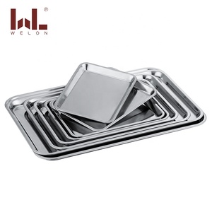 Đa-Kích Thước Thép Không Gỉ 201 Món Tráng Miệng Khay Hình Chữ Nhật Tự Chọn Phục Vụ Khay Cho Nhà Bếp Sử Dụng Cho Bánh Phục Vụ - Product Image 4