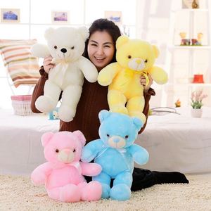 Factory Wholesale Light up 30Cm Plush Stuffed Animal Colorful Plushie Toy Led <strong>Teddy</strong> Bear for Valentine