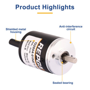 G25 600PPR Mini Inkrementeller Vollwellen-Geschwindigkeit sensor 4mm Hall-Effekt-Encoder für intelligente Maschinen für automat isierte Maschinen - Product Image 3