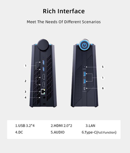 AD08 <strong>Desktop</strong> <strong>Computer</strong> Mini PC 12th InteI BGA1744 <strong>I5</strong> 12450H 8 Cores 4 Threads MAX 64GB RAM Triple Display Win11 Mini Gaming PC - Product Image 4