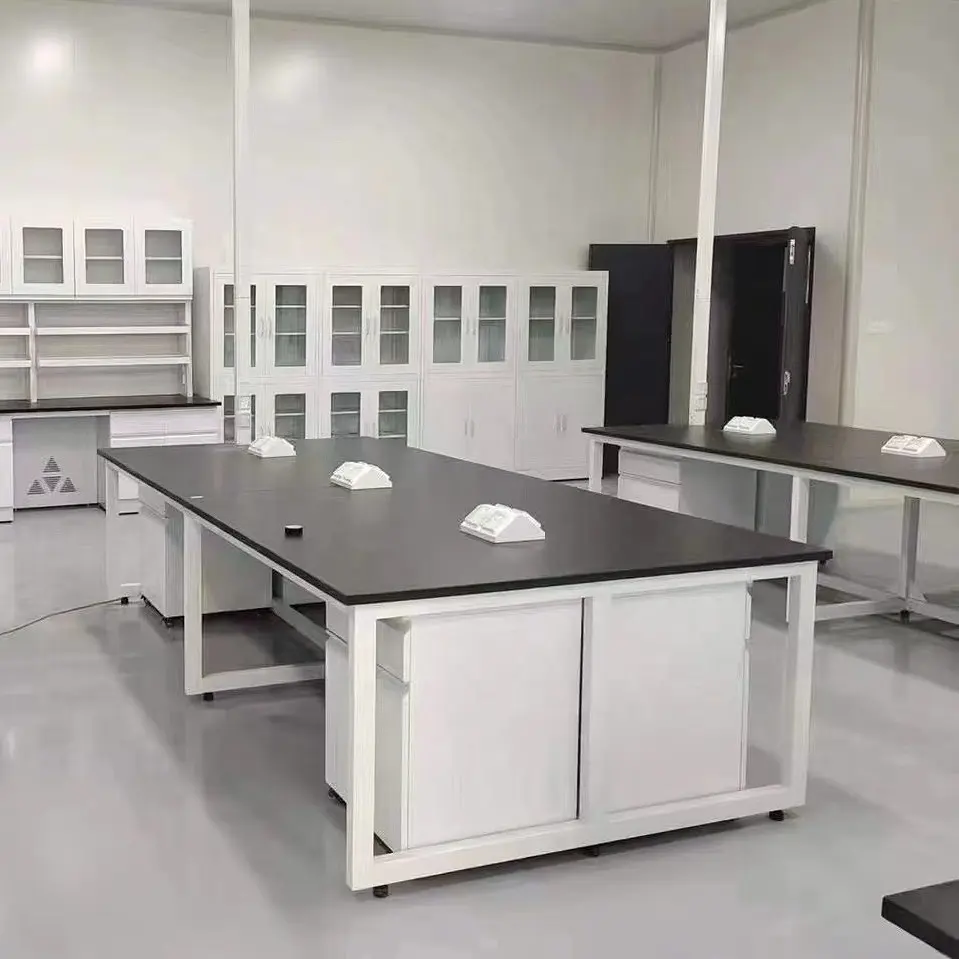Alta qualidade laboratório aço frame banco/mesa, durável e resistência química bancada