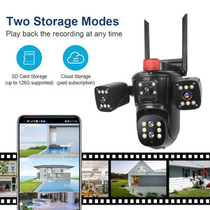 LS VISION inalámbrico HD 4 pantalla de imagen 10X Zoom óptico CCTV seguridad Wifi panorámico bidireccional Audio AI Cámara multilenes - Product Image 5