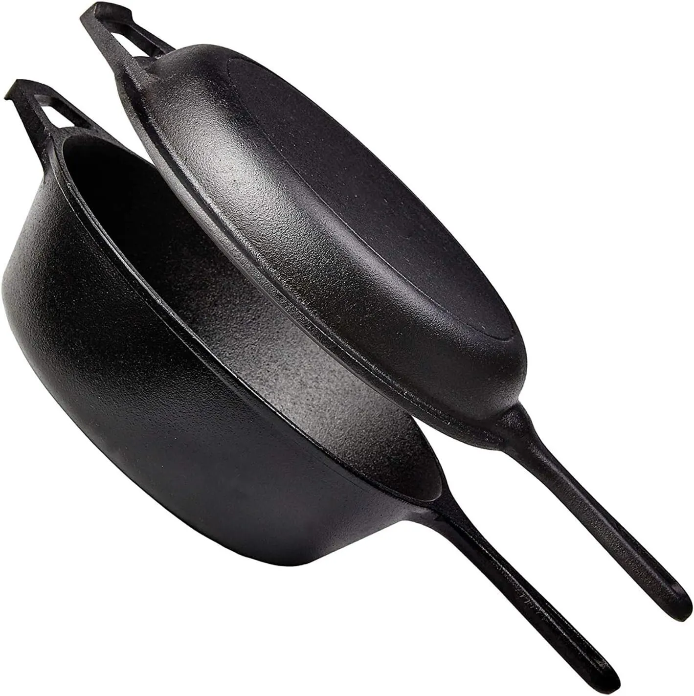 Factory Outlet Price Cast Iron 2 In 1 Dutch Oven Combo Cooker With Skillet Lid
