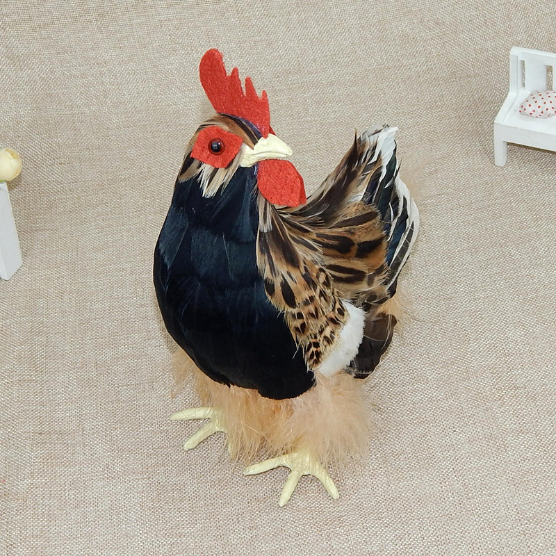 Number three-standing hen with head-turning pattern