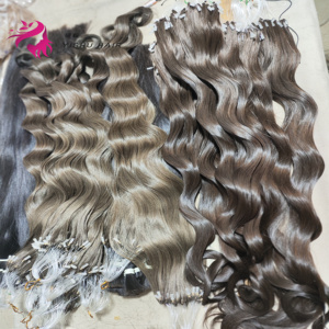 ผมต่อแบบลอนคู่สำหรับต่อผมมนุษย์บริสุทธิ์100% สไตล์ขน H6 - Product Image 3