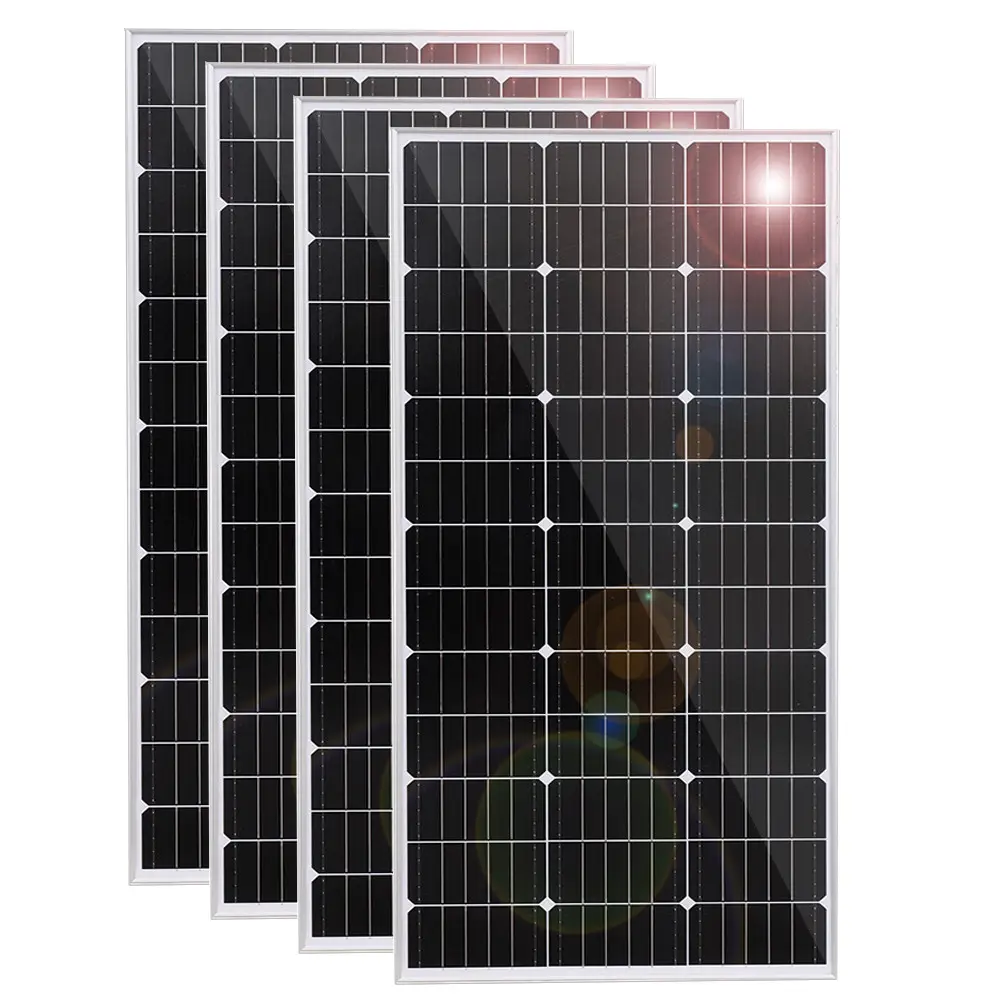 Kit de painel solar mono de alta eficiência, 400 W-600 W, 48 V, 500 W-550 W, painel solar de placas de chapa solar de 510 W, potência máxima de 450 W