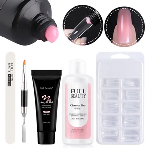 5 adet kiti akrilik Builder poli tırnak jeli kiti ile UV uzatma jeli fırça yağ çözücü yanlış Nail İpuçları tırnak formu manikür araç seti - Product Image 2