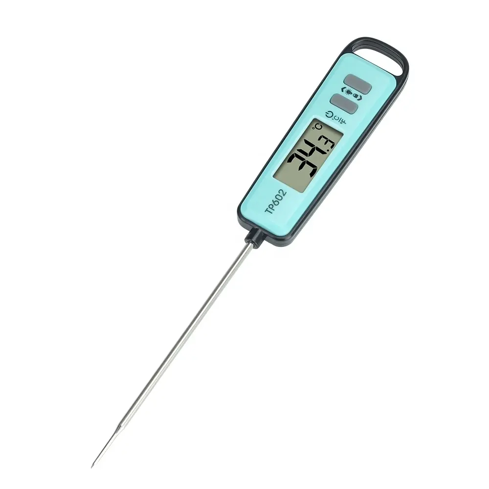 Termómetro de carne digital TP602 para cocinar Termómetro de cocina de lectura instantánea a prueba de agua para alimentos con retroiluminación y calibración