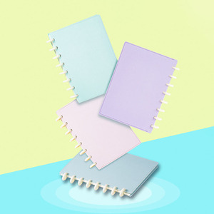 Cuaderno de papel reemplazable personal de estudiante de cubierta dura de celosía de hojas sueltas de encuadernación de disco personalizado con página de índice