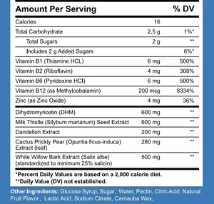 WELLBODY OEM/ODM Label pribadi anti-alkohol pembersih hati Detox mengurangi perbaikan 1500Mg Susu Thistle Anti Hangover Gummies - Product Image 3