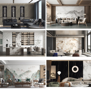 אריחי לוח מודרניים בגודל גדול שיש מלאכותי פורצלן קיר לוח אבן מרוסנת קלקטה זהב לוחות אבן מרוסנת מלאכותית - Product Image 5