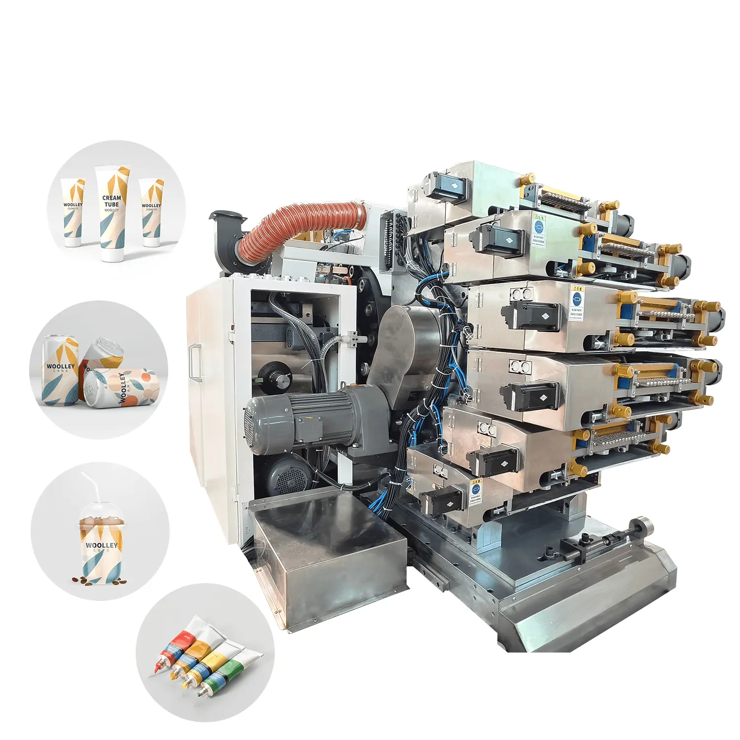 Máquina de impressão de plástico, máquina de tubos de plástico, máquina de impressão offset, 6 cores para tubos cosméticos
