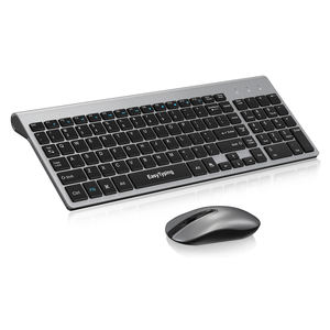 Servicios personalizados Slim 104 Keys Slient Teclado de computadora 1600 DPI Ratón óptico 2,4 Ghz Combo de teclado y mouse inalámbricos - Product Image 1