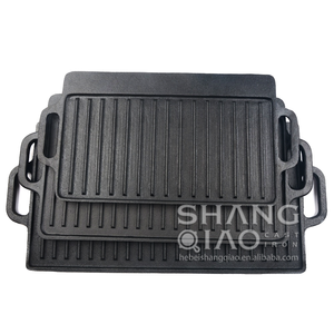 Pre-seasoned Rectangular Grill Griddle Set for Kitchen <strong>Baking</strong> Projects Cast Iron Griddle - Product Image 1