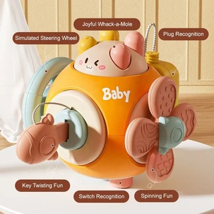 Erken eğitici oyuncak bebek el kavrama küp oyuncak 6 1 çok fonksiyonlu meşgul topu dokunmatik eğitim meşgul küp - Product Image 2