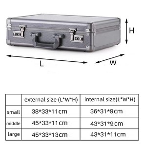高质量库存易携带箱灰色储物铝箱文档 - Product Image 6