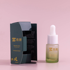 渐变绿色磨砂玻璃精油滴管瓶12毫升化妆品包装与纸盒 - Product Image 1