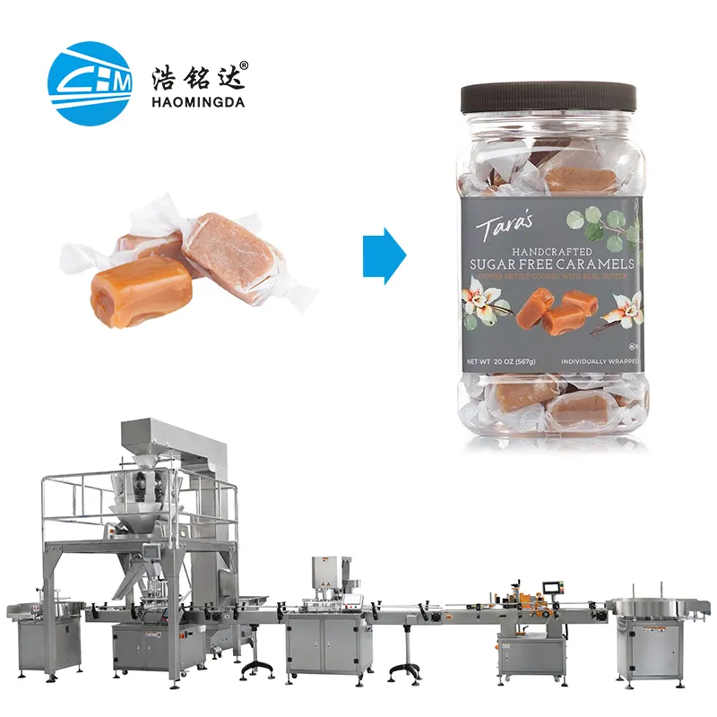 High Quality Food Granule Candy Packing Machine Weight Filling Coffee Beans Packaging Machine Aluminum Foil Lid Sealing Machine