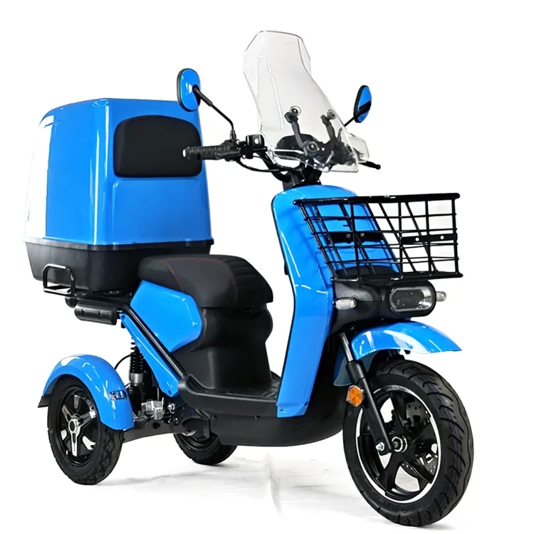 Мотоцикл, мопед, трехколесный электрический скутер с коробкой для доставки пиццы, 72 в