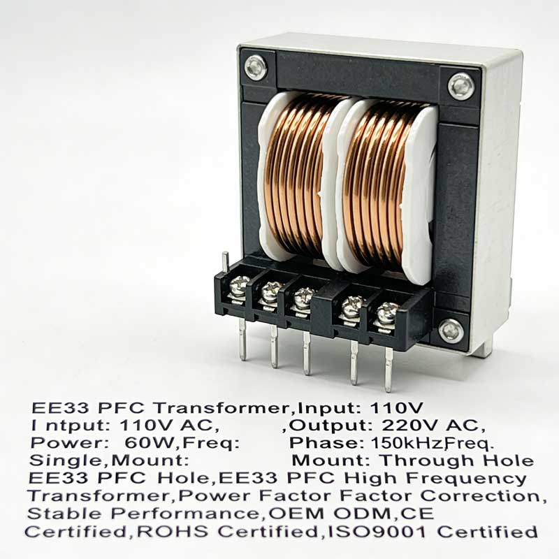 Transformateur PFC EE33 Entrée 110V Sortie 220V 60W 50kHz