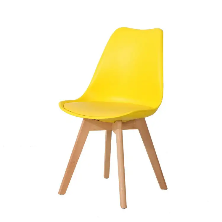 Дешевая Современная Классическая дизайнерская мебель для комнаты, мягкая кожа, деревянные ножки для ресторана, пластиковый обеденный стул для продажи