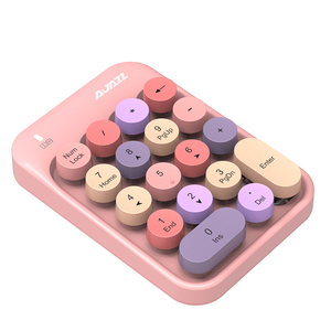 AJAZZ Mini 2.4G Wireless <strong>Numeric</strong> <strong>Keyboard</strong> Pink <strong>Numeric</strong> <strong>Keyboard</strong> External Circular <strong>Keyboard</strong> for Financial Accounting