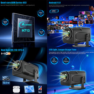 オリジナル工場供給Android11スマートLEDフルHDスクリーンビデオ1080pミニLCDホームスマートhy320プロジェクターAndroid 4k 1080 P