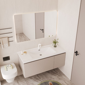 High-End Modern tasarım dikdörtgen banyo el Vanity ve ayna aksesuarı ile lavabo lüks kare lavabo - Product Image 1